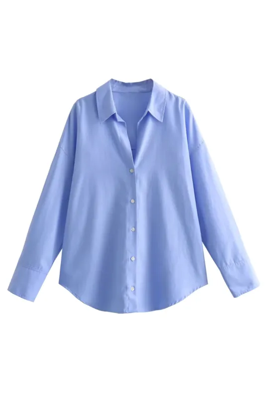'Dina' Long Sleeved Collared Button Shirt (2 Colors) sold by Goodnight Macaroon