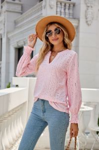 Eyelet Long Sleeve Blouse #146396 sold by Goodnight Macaroon