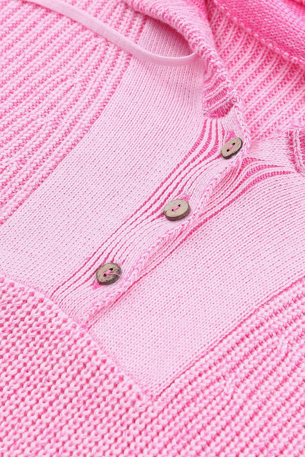 'Teagan' Quarter-Button Drawstring Hooded Sweater sold by Goodnight Macaroon product image thumbnail 9