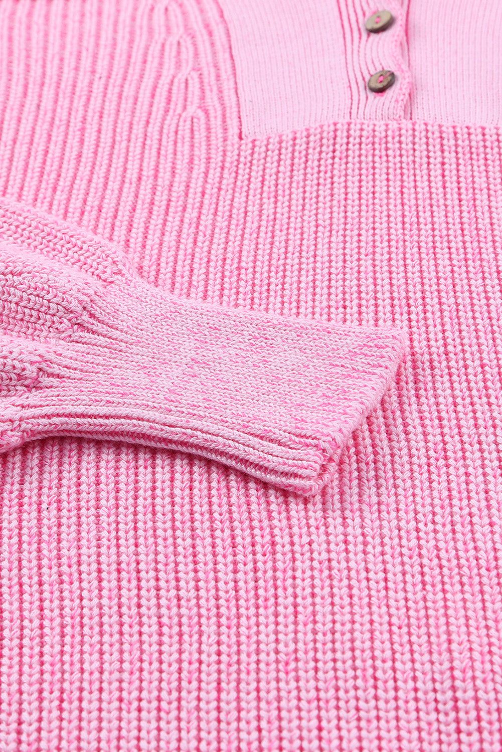 'Teagan' Quarter-Button Drawstring Hooded Sweater sold by Goodnight Macaroon product image thumbnail 10