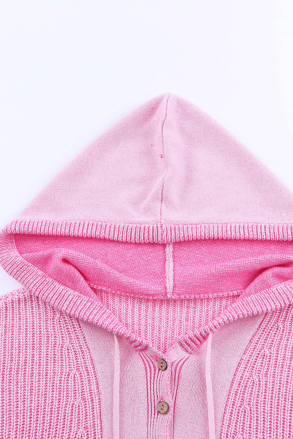 'Teagan' Quarter-Button Drawstring Hooded Sweater sold by Goodnight Macaroon product image thumbnail 8