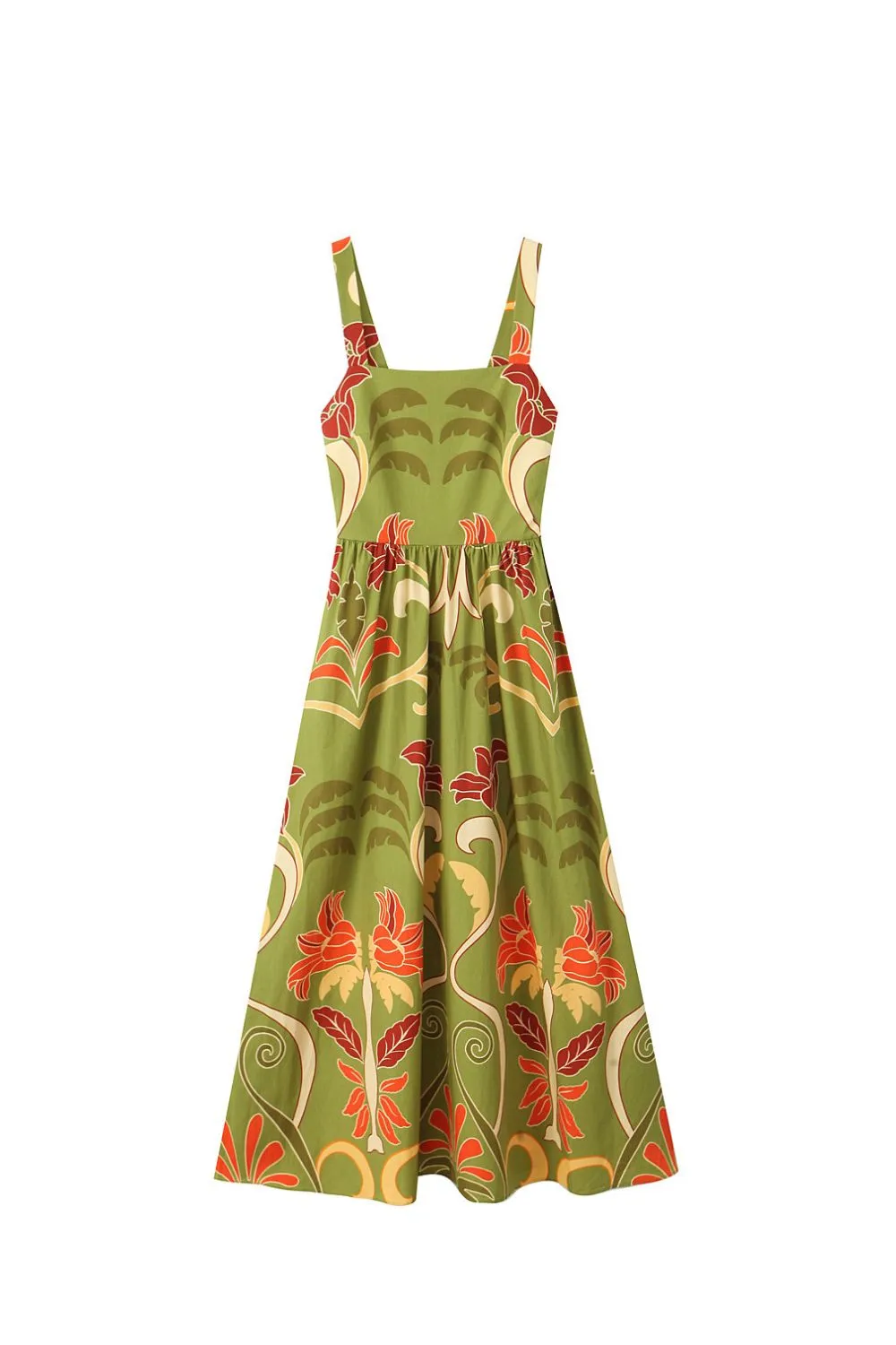‘Erin’ Casual Spaghetti Strap Printed Midi Dress sold by Goodnight Macaroon