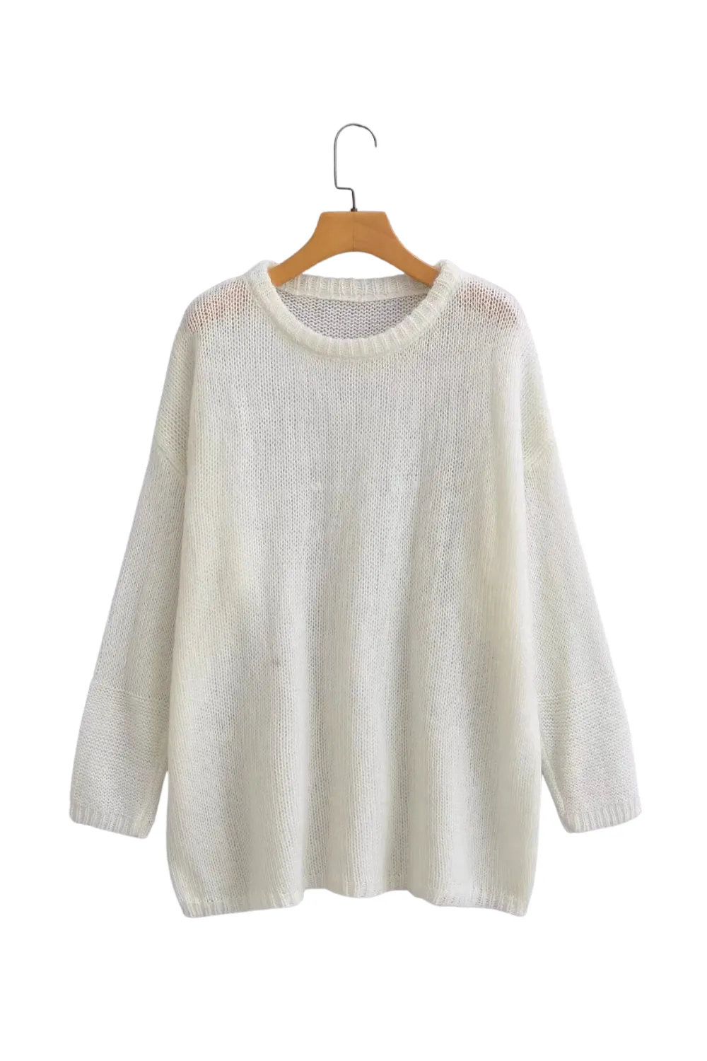 'Wendy' Round Neck Knitted Loose Pullover Sweater (4 Colors) sold by Goodnight Macaroon product image thumbnail 4