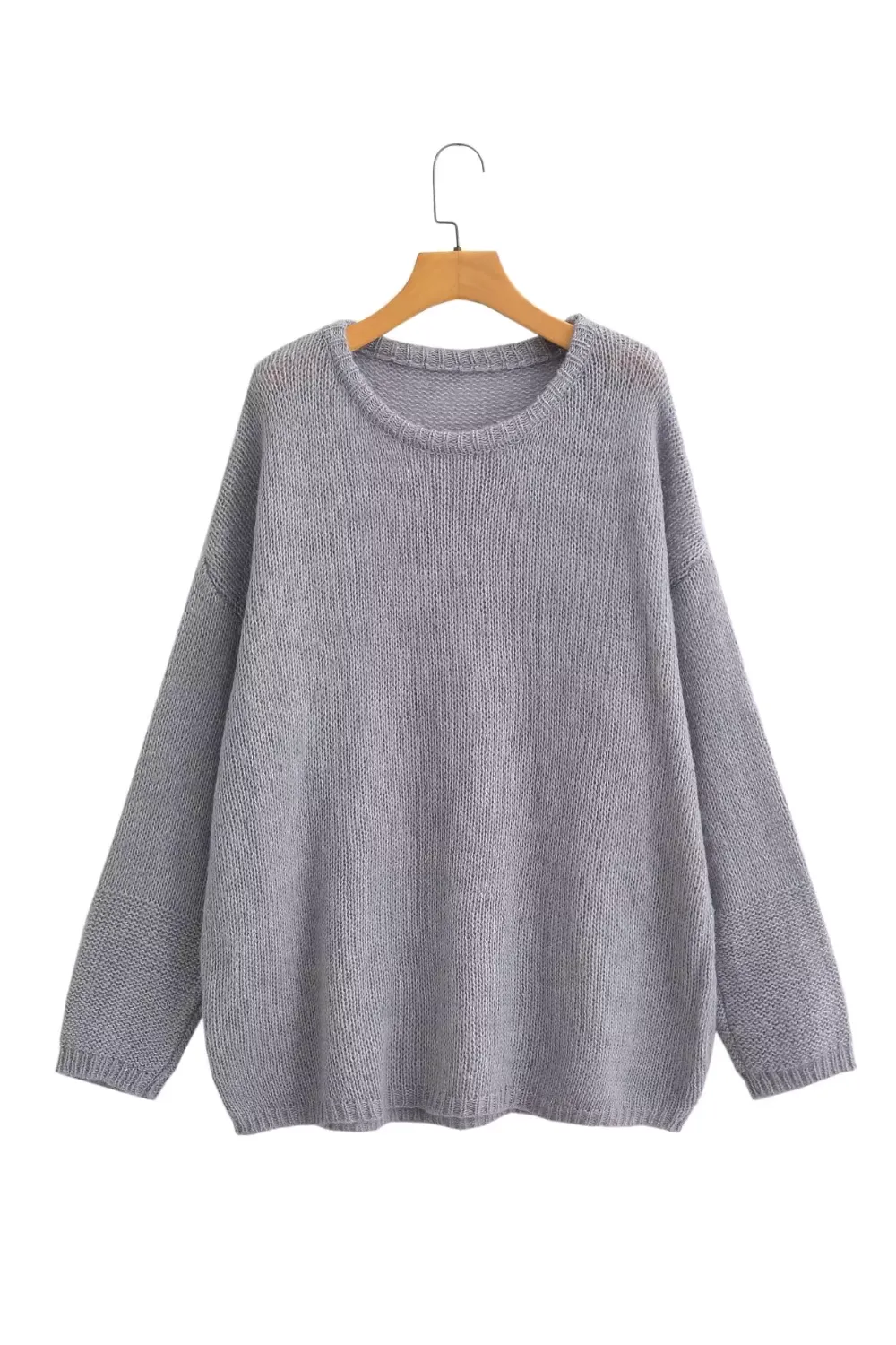 'Wendy' Round Neck Knitted Loose Pullover Sweater (4 Colors) sold by Goodnight Macaroon product image thumbnail 2