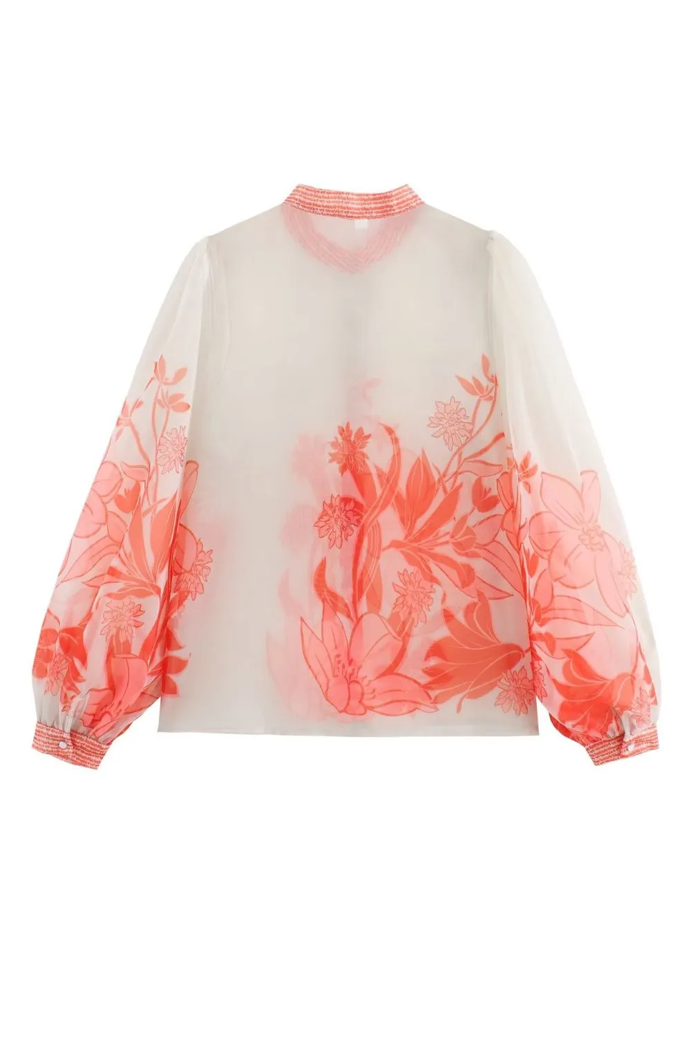 ‘Poppy’ Simple Floral Print Sheer Long Sleeve Blouse sold by Goodnight Macaroon product image thumbnail 2