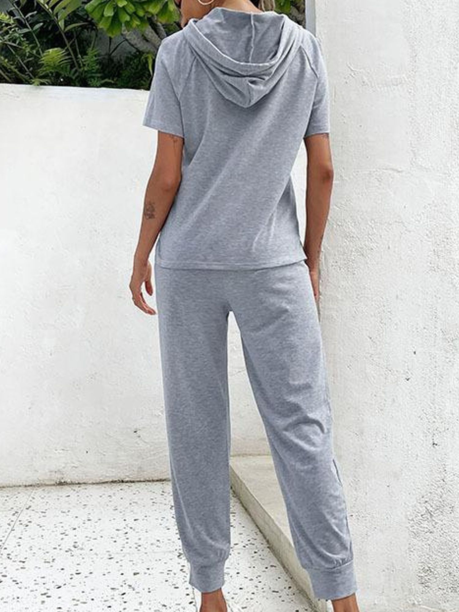 'Katelyn' Short Sleeve Hoodie Set sold by Goodnight Macaroon product image thumbnail 3