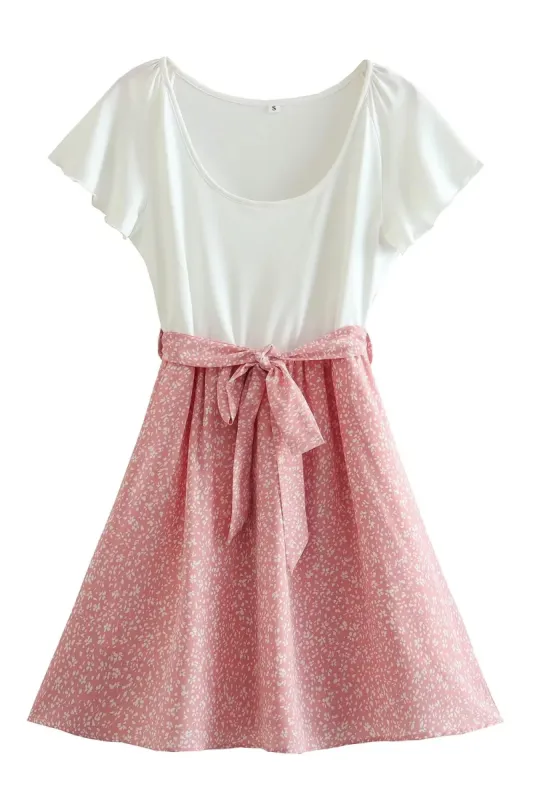 'Fatima' Two Tone Belted Dress sold by Goodnight Macaroon