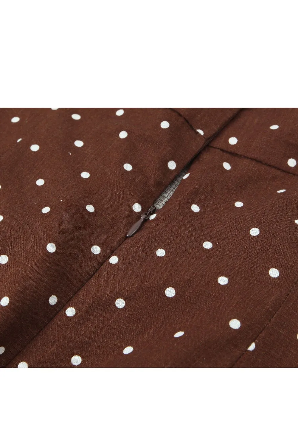 ‘Millie' Mixed-Fabric Polka Dot Midi Dress sold by Goodnight Macaroon product image thumbnail 5