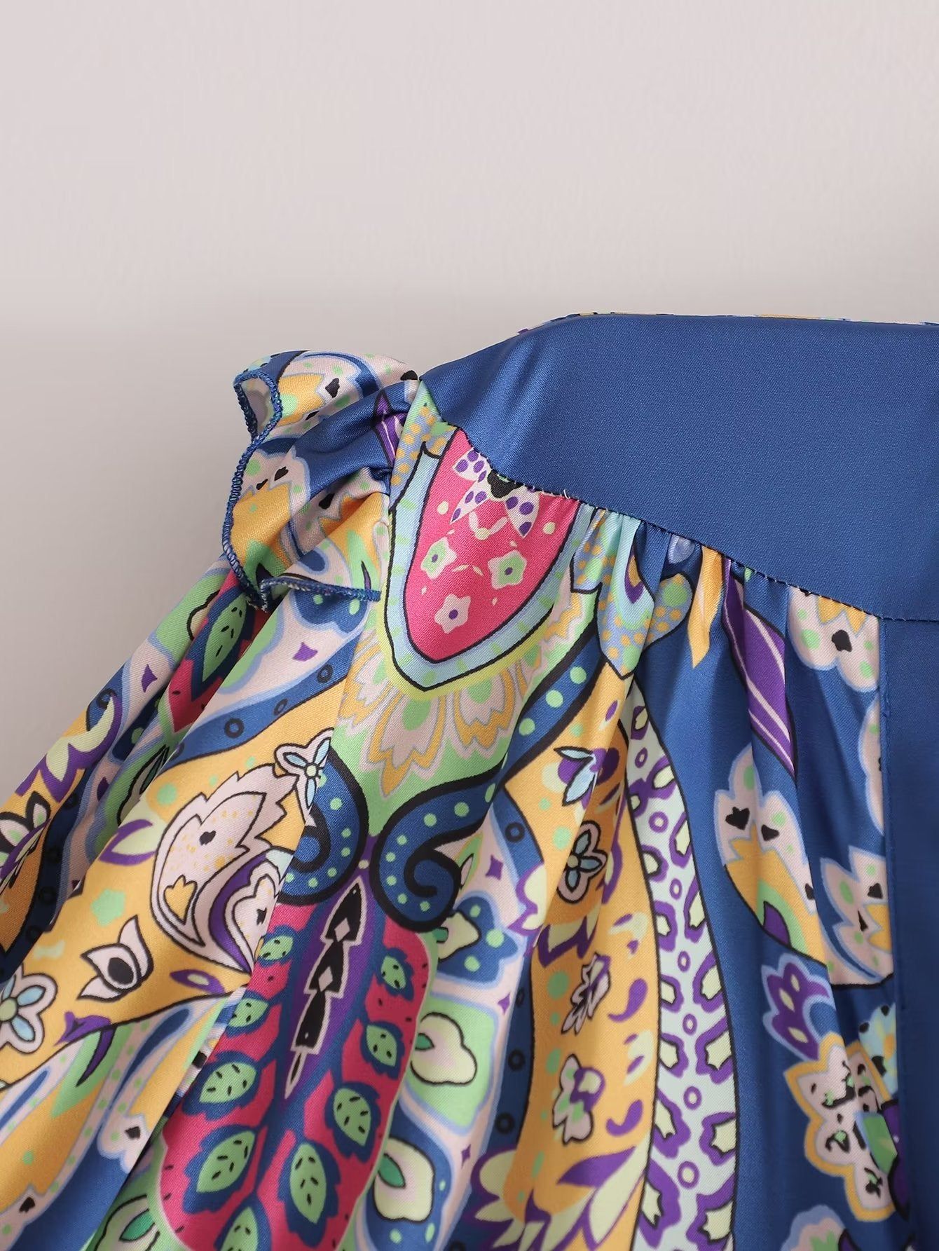 Floral Ruffle V-Neck Dress #167008 sold by Goodnight Macaroon product image thumbnail 5