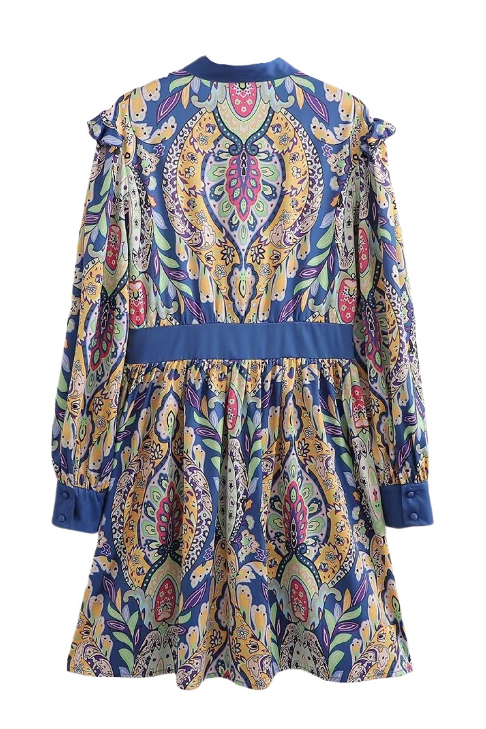 Floral Ruffle V-Neck Dress #167008 sold by Goodnight Macaroon product image thumbnail 2