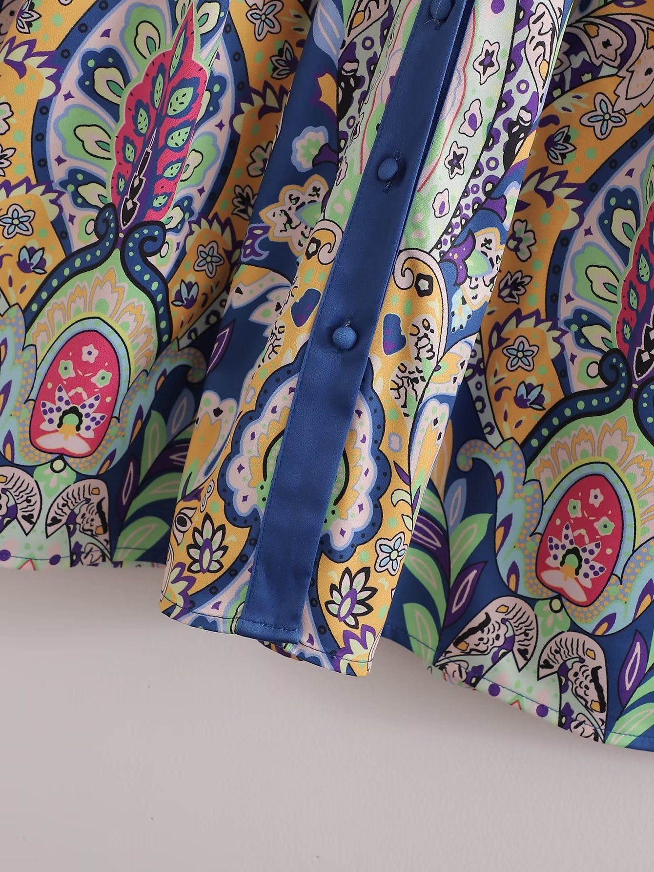 Floral Ruffle V-Neck Dress #167008 sold by Goodnight Macaroon product image thumbnail 7