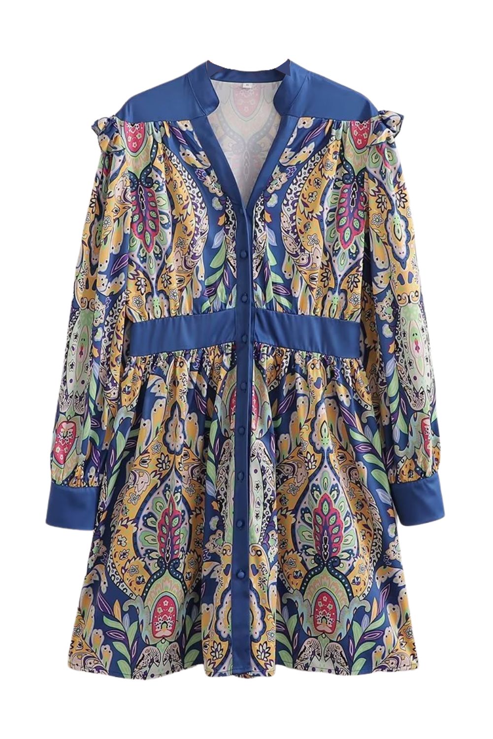 Floral Ruffle V-Neck Dress #167008 sold by Goodnight Macaroon