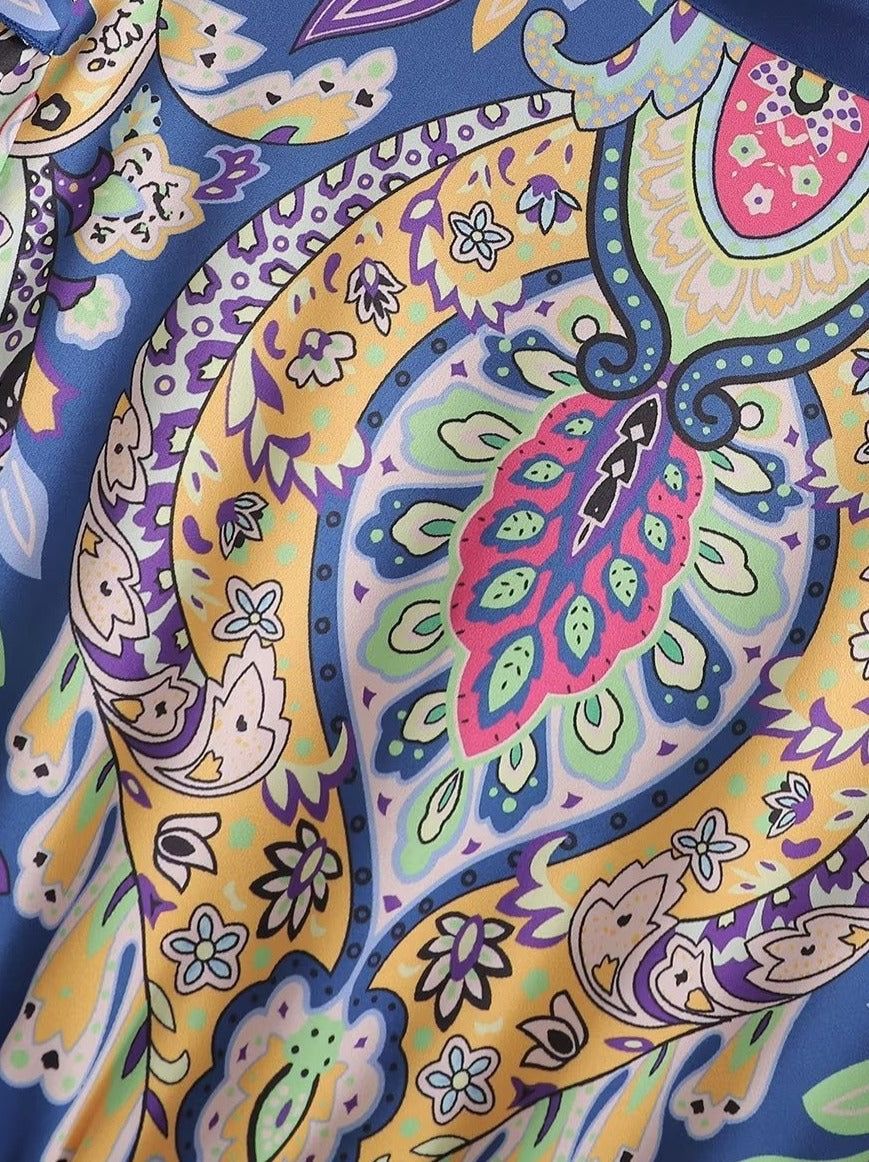 Floral Ruffle V-Neck Dress #167008 sold by Goodnight Macaroon product image thumbnail 8