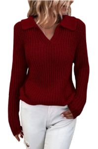 'Nida' Collar Knitted Sweater (8 COLORS) sold by Goodnight Macaroon