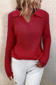 'Nida' Collar Knitted Sweater (8 COLORS) sold by Goodnight Macaroon