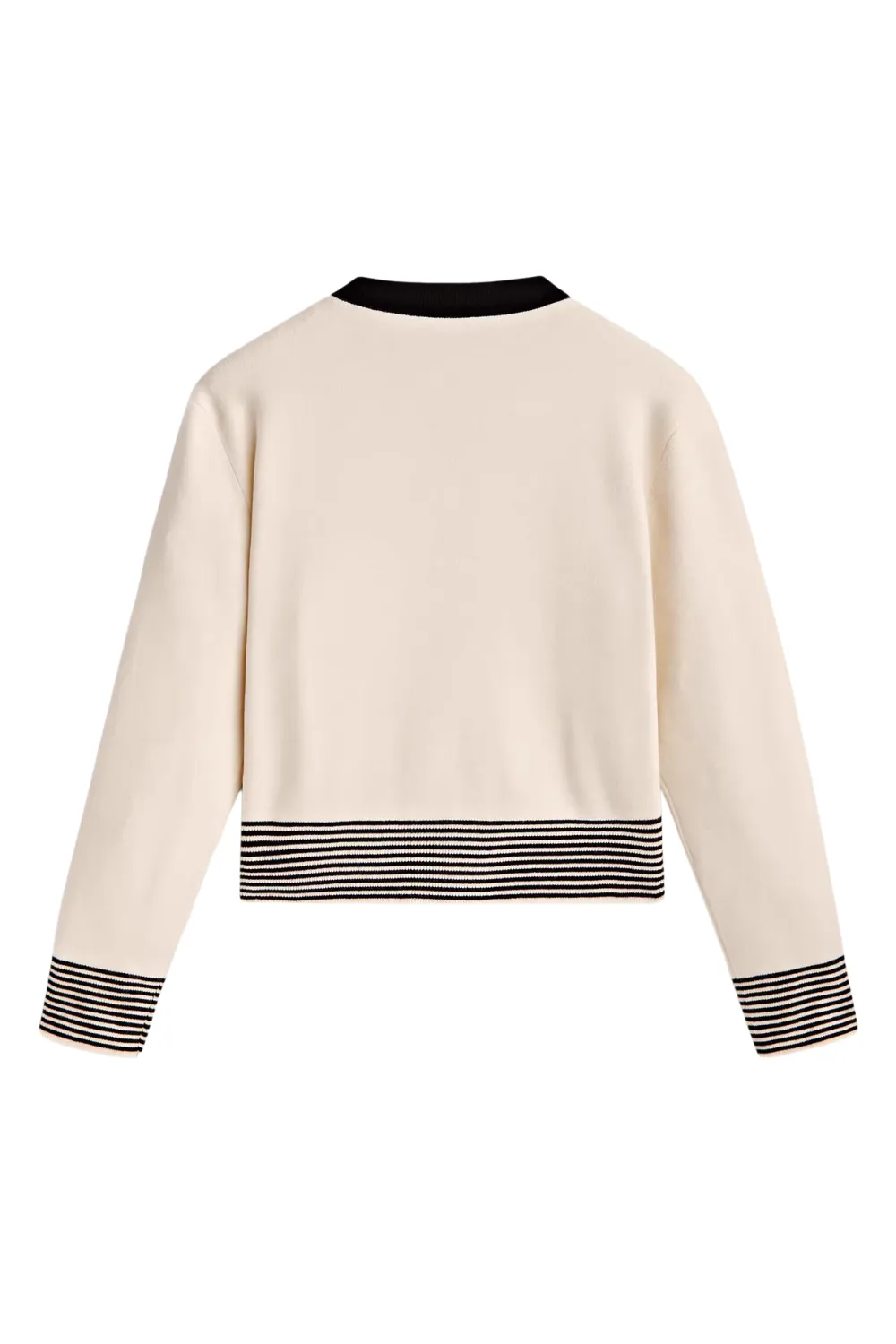 'Christine' Contrast Trim Round Neck Cardigan (2 Colors) sold by Goodnight Macaroon product image thumbnail 3