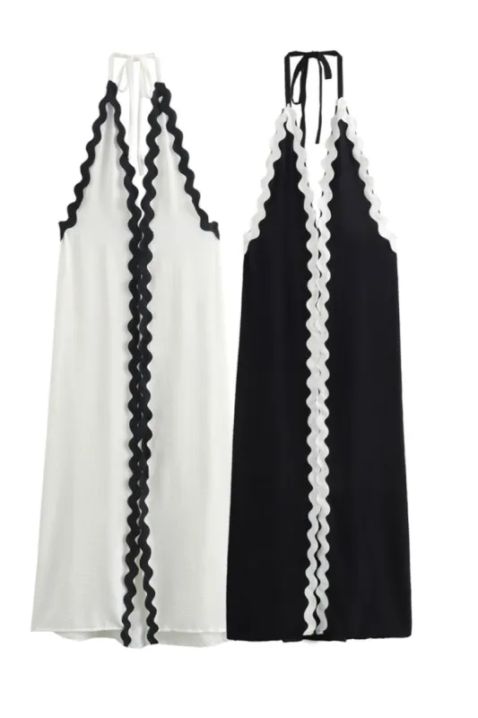 'Rebecca' 'Woven Strap Sleeveless Midi Dress(2 Colors) sold by Goodnight Macaroon