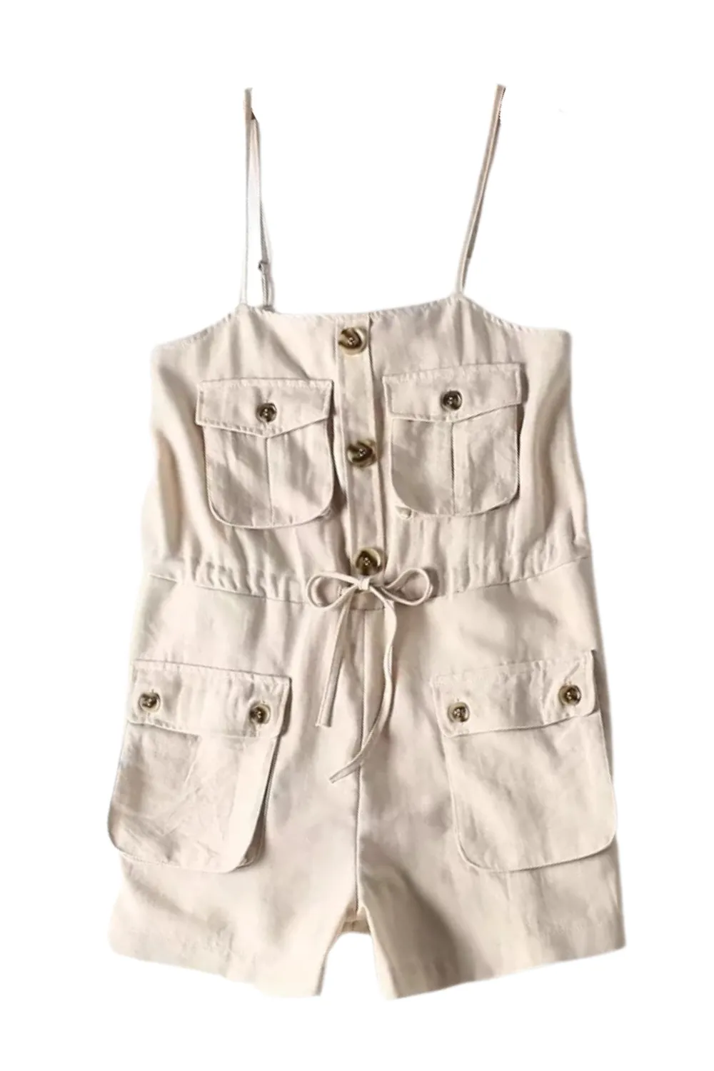'Addison' Sleeveless Waist Tie Romper (2 Colors) sold by Goodnight Macaroon product image thumbnail 2