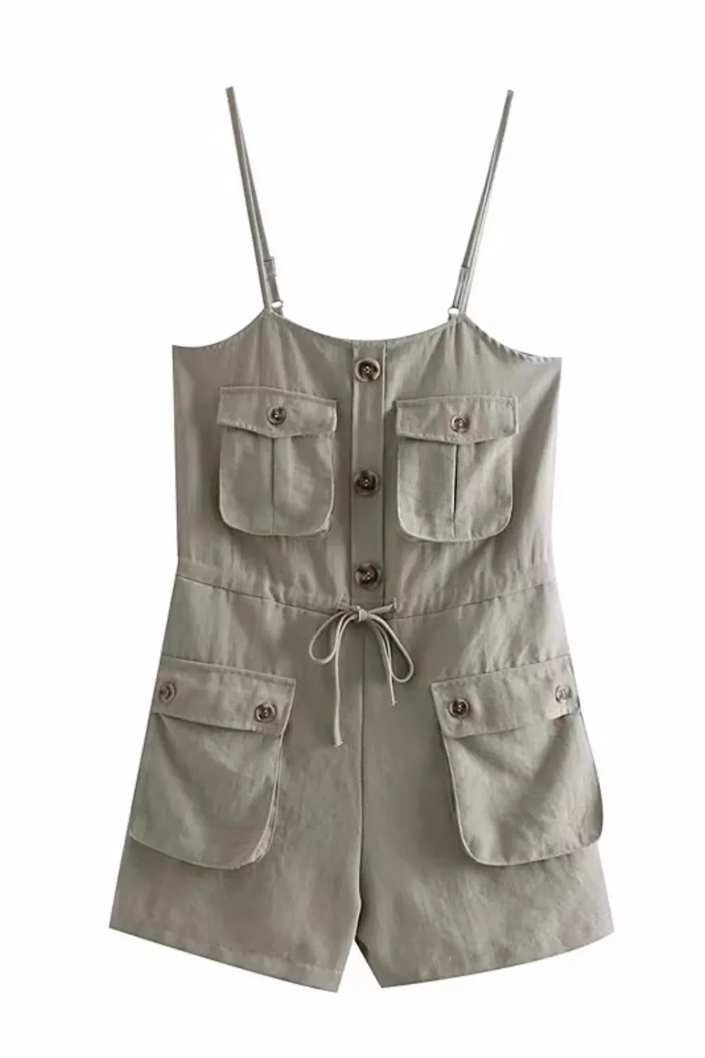 'Addison' Sleeveless Waist Tie Romper (2 Colors) sold by Goodnight Macaroon