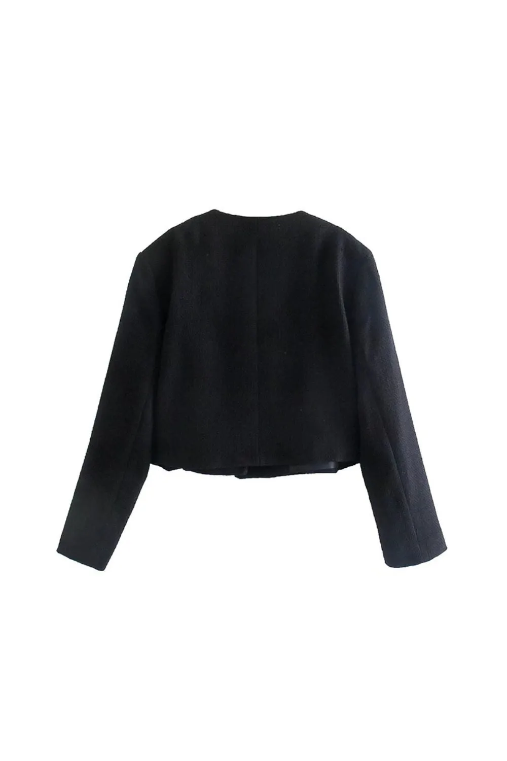 'Ellie' Gold-Buttoned Textured Blazer & Skirt Set sold by Goodnight Macaroon product image thumbnail 3