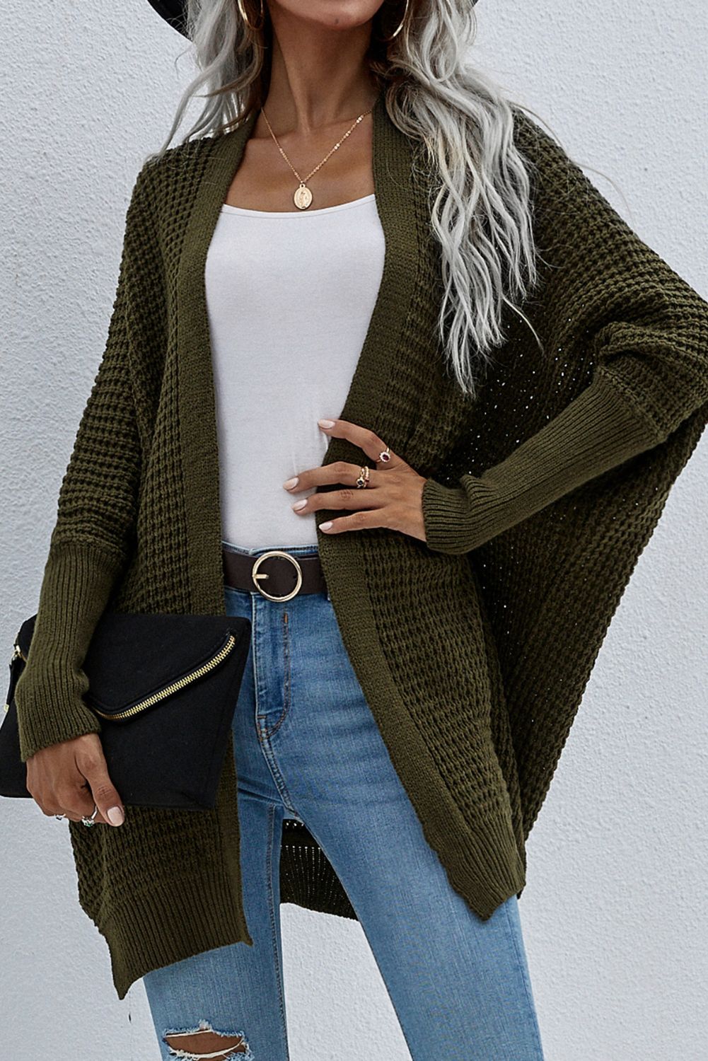 'Veronica' Loose Knitted Cardigan (4 COLORS) sold by Goodnight Macaroon product image thumbnail 2