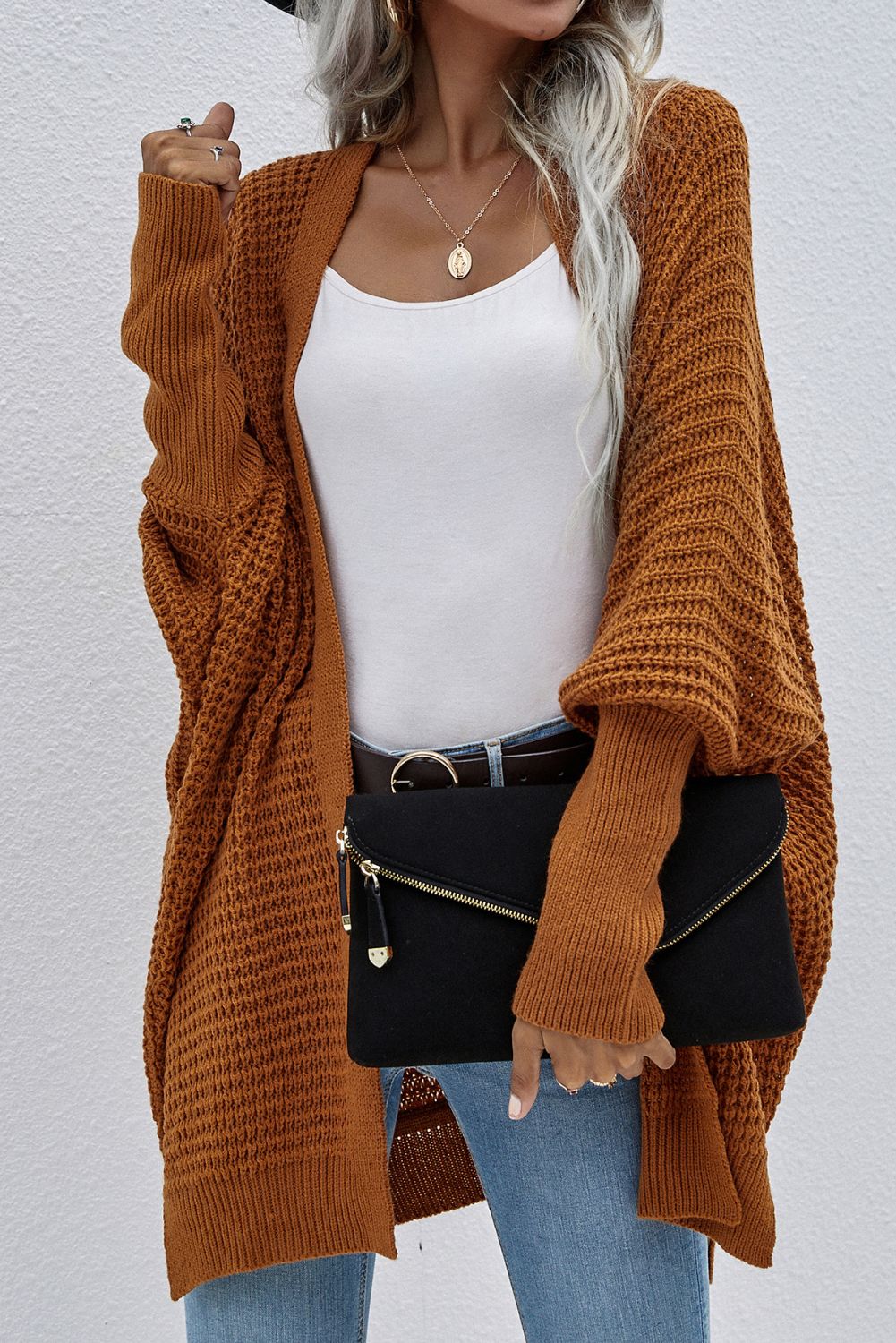 'Veronica' Loose Knitted Cardigan (4 COLORS) sold by Goodnight Macaroon product image thumbnail 5