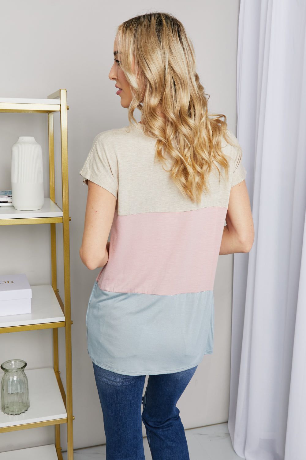 'Tatie' Full Size Color Block Leopard Tee sold by Goodnight Macaroon product image thumbnail 2