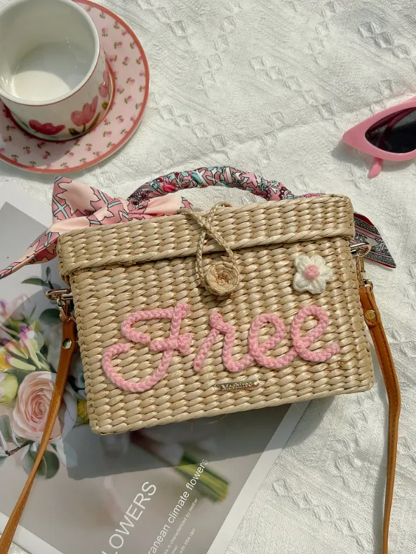 'Bristol' Personalized Straw Bag sold by Goodnight Macaroon product image thumbnail 3