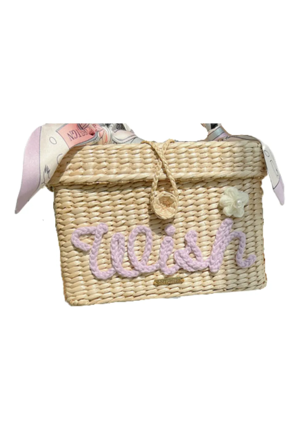 'Bristol' Personalized Straw Bag sold by Goodnight Macaroon product image thumbnail 4