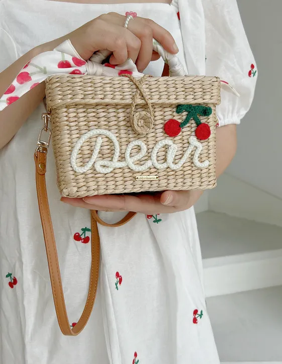 'Bristol' Personalized Straw Bag sold by Goodnight Macaroon product image thumbnail 2
