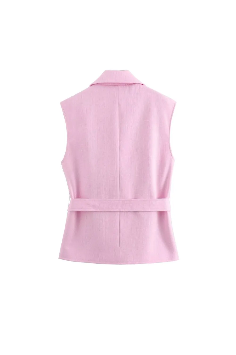 'Savannah' Elegant Linen Vest Paired & High-Waisted Pants (Sold Separately) sold by Goodnight Macaroon product image thumbnail 3