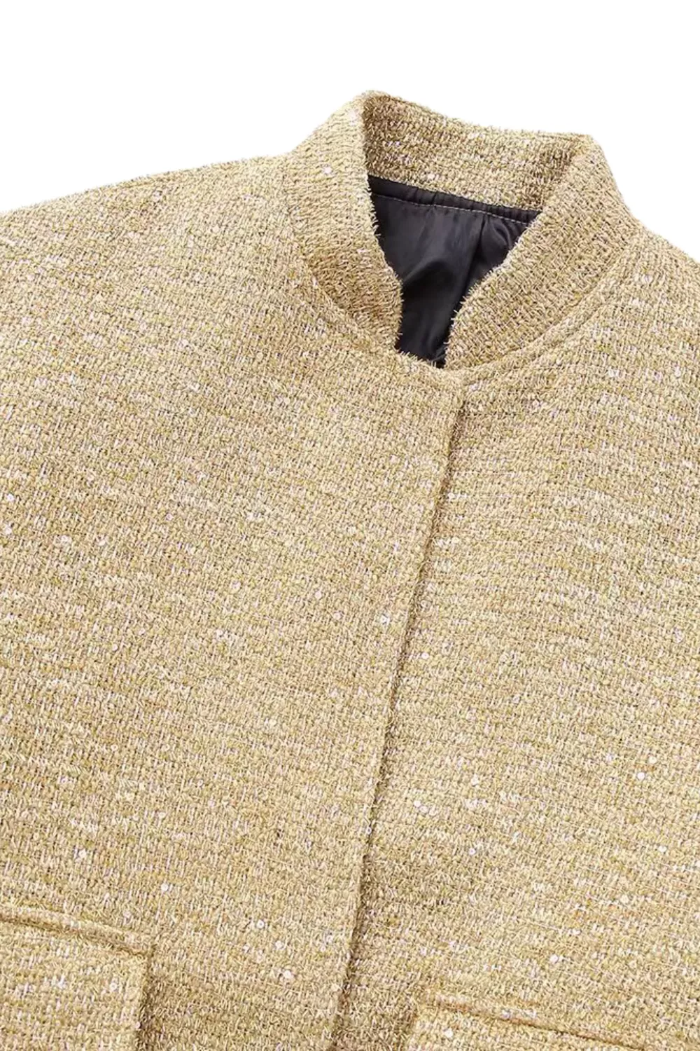 'Kendra' Tweed Stand-Up Collar jacket sold by Goodnight Macaroon product image thumbnail 4