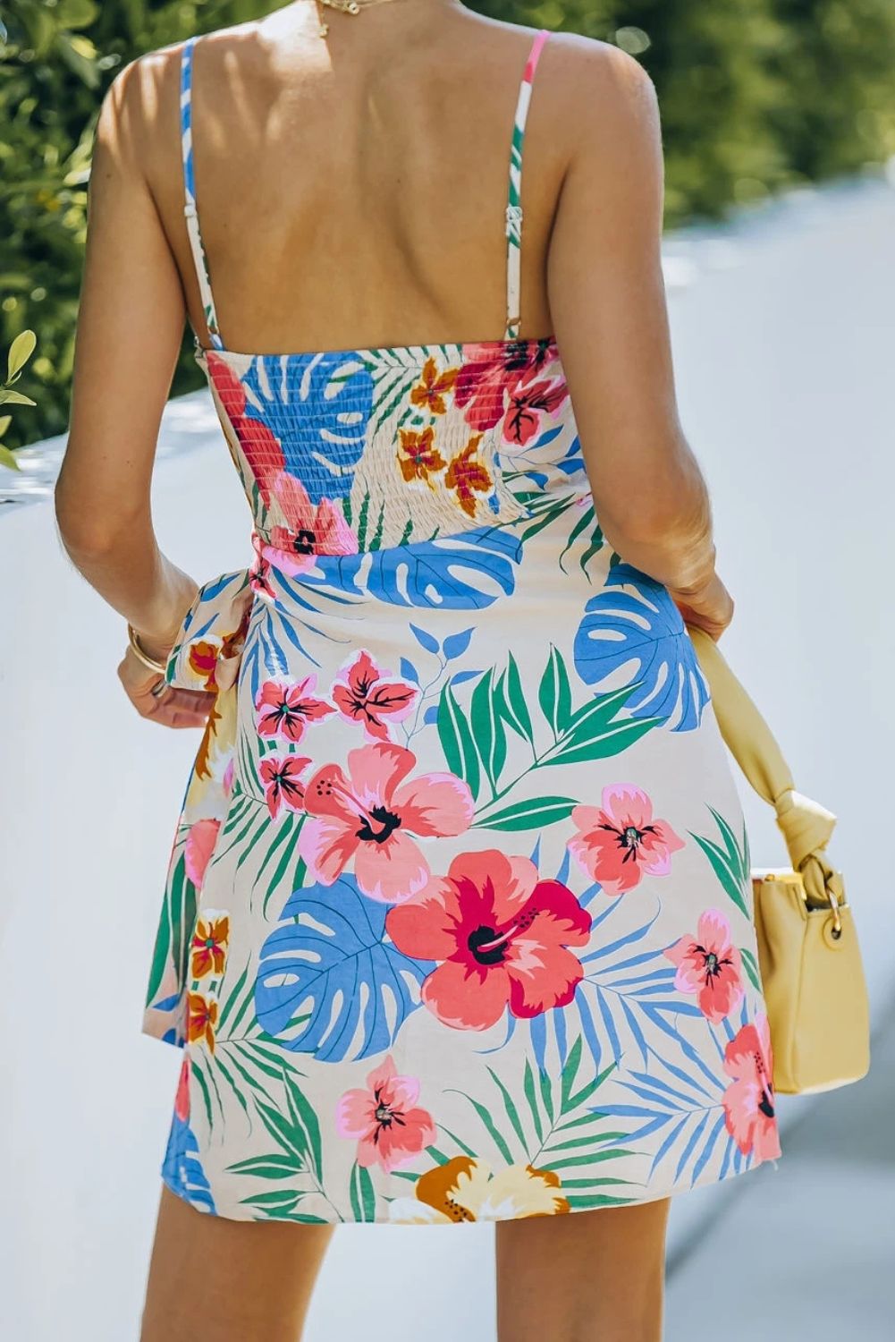 Smocked Floral Short Dress #148469 sold by Goodnight Macaroon product image thumbnail 3