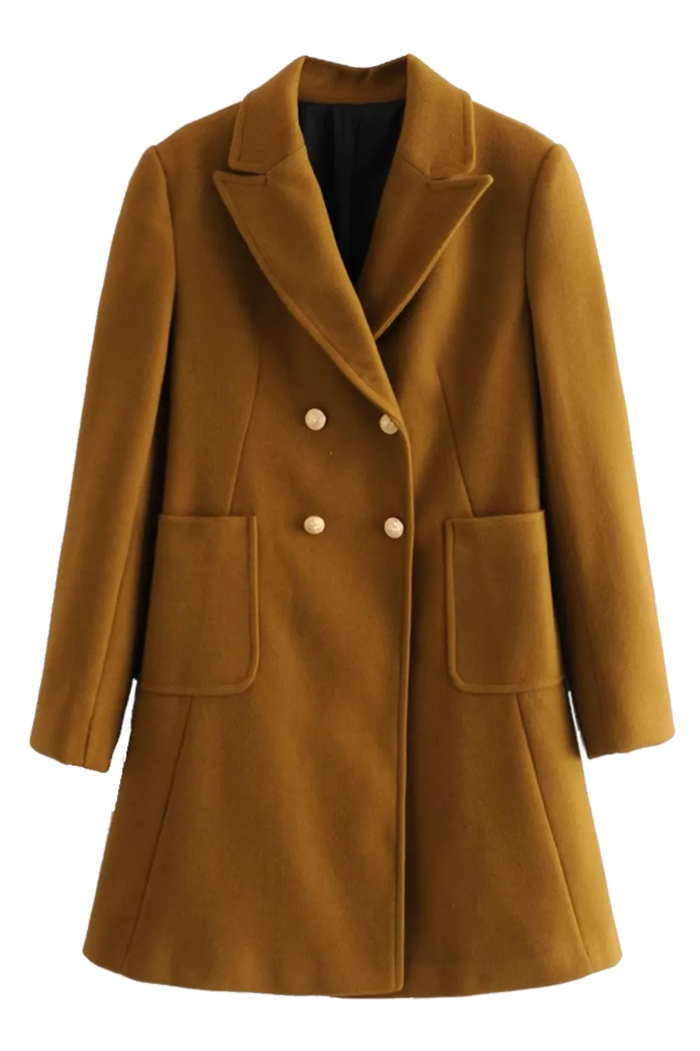 'Kathlene' Double Breasted Mid-Length Jacket sold by Goodnight Macaroon