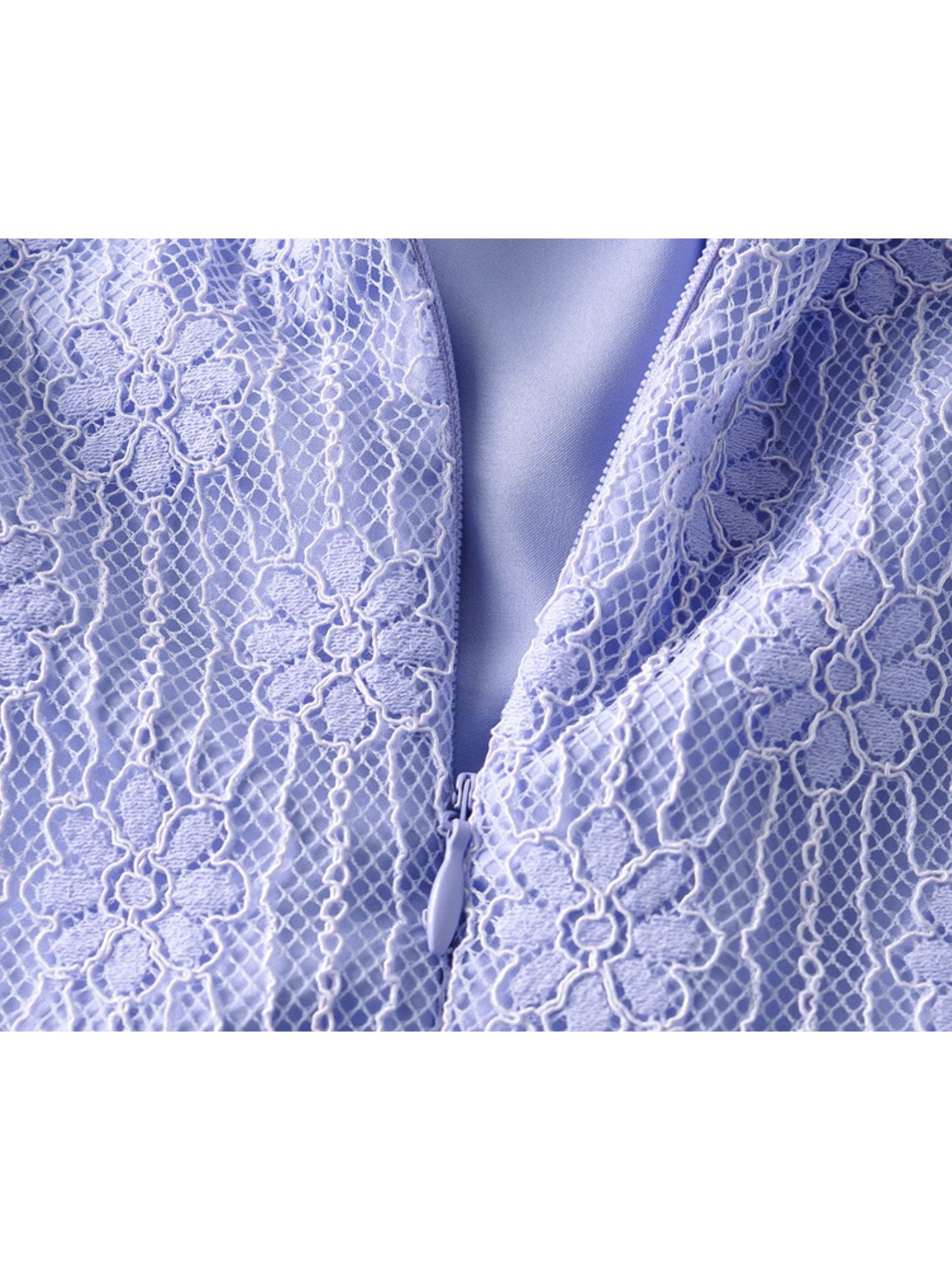 'Queen' V-neck Ruffle Floral Lace Mini Dress sold by Goodnight Macaroon product image thumbnail 4