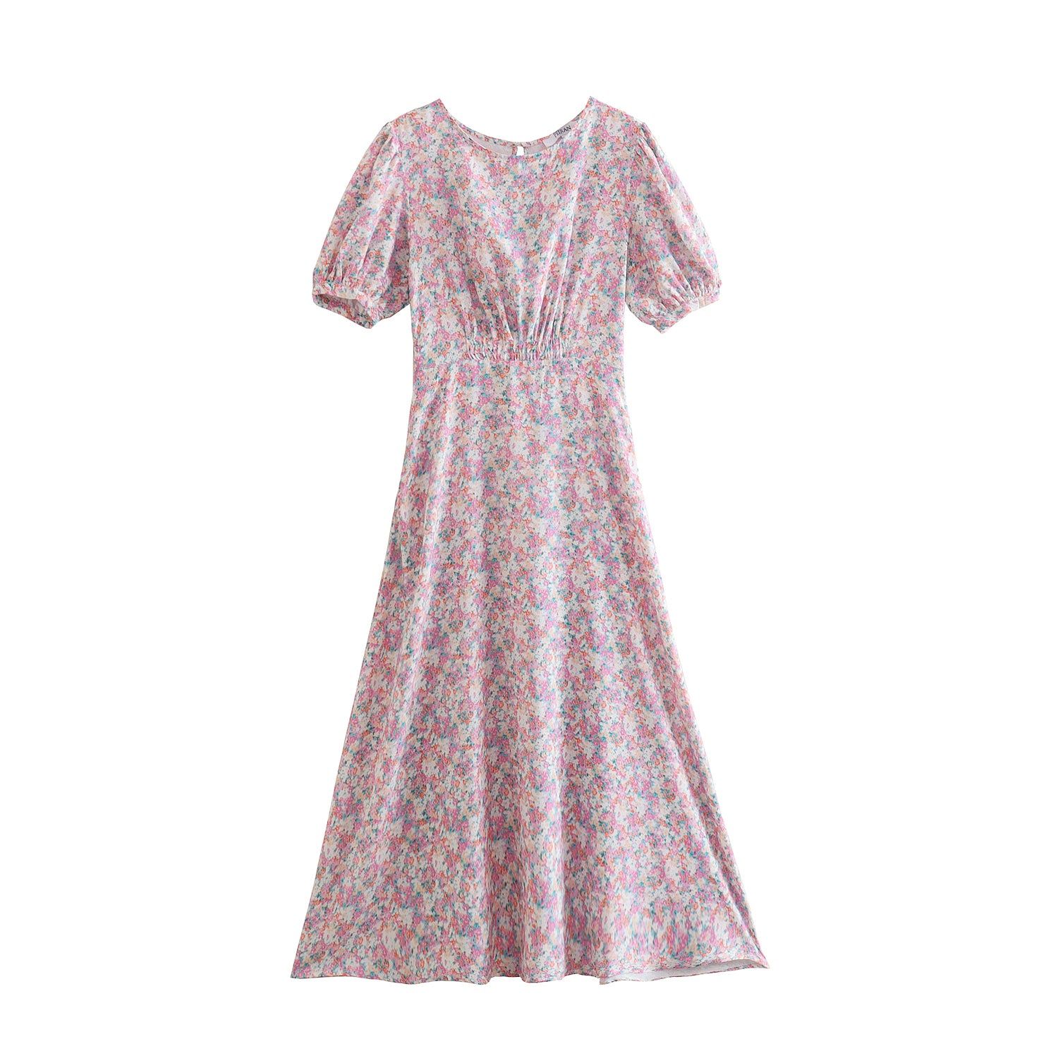 'Yvonne' Floral Round Neck Maxi Dress #175112 sold by Goodnight Macaroon