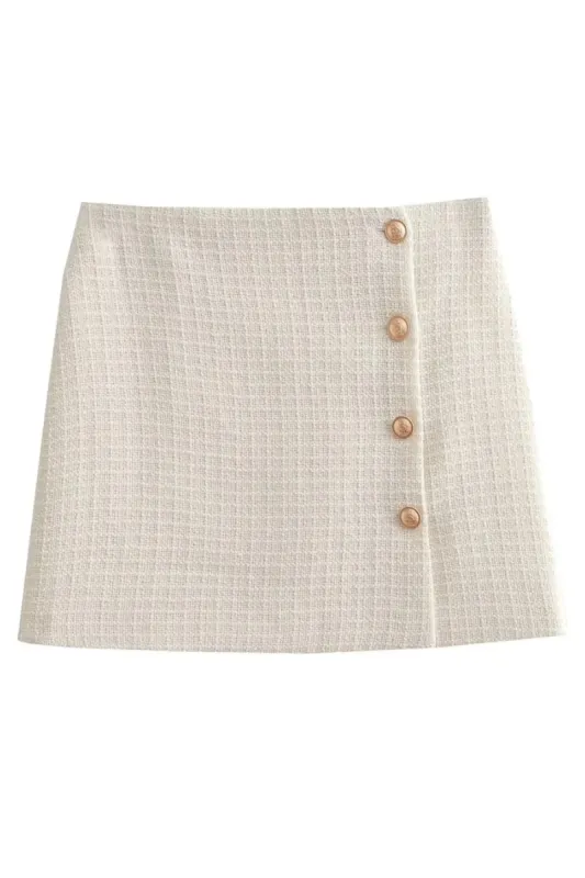 'Ivy' Knitted Buttoned Skirt sold by Goodnight Macaroon