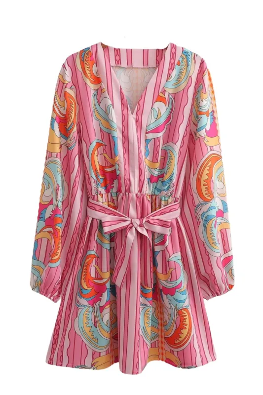 'Maya' Pastel Pink Dream Printed Dress #168953 sold by Goodnight Macaroon