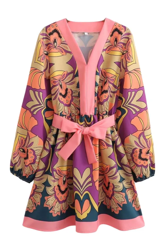 'Maya' Purple Dream Printed Dress #168947 sold by Goodnight Macaroon