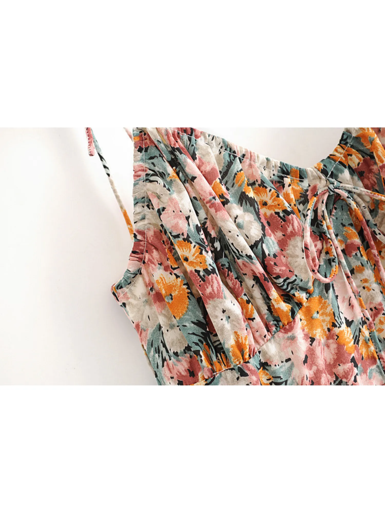 'Maeve' Floral Front Tied Mini Dress sold by Goodnight Macaroon product image thumbnail 3