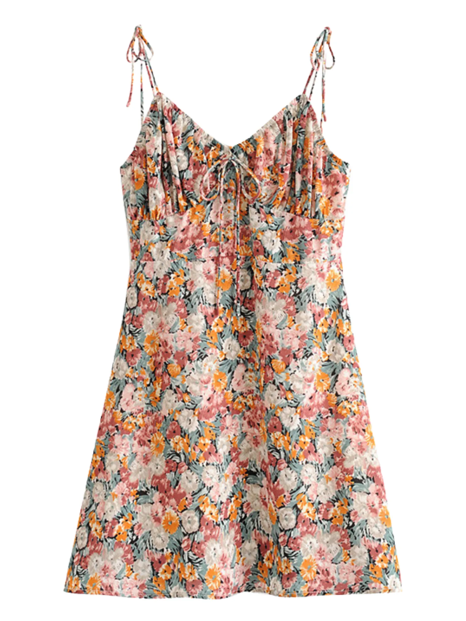 'Maeve' Floral Front Tied Mini Dress sold by Goodnight Macaroon