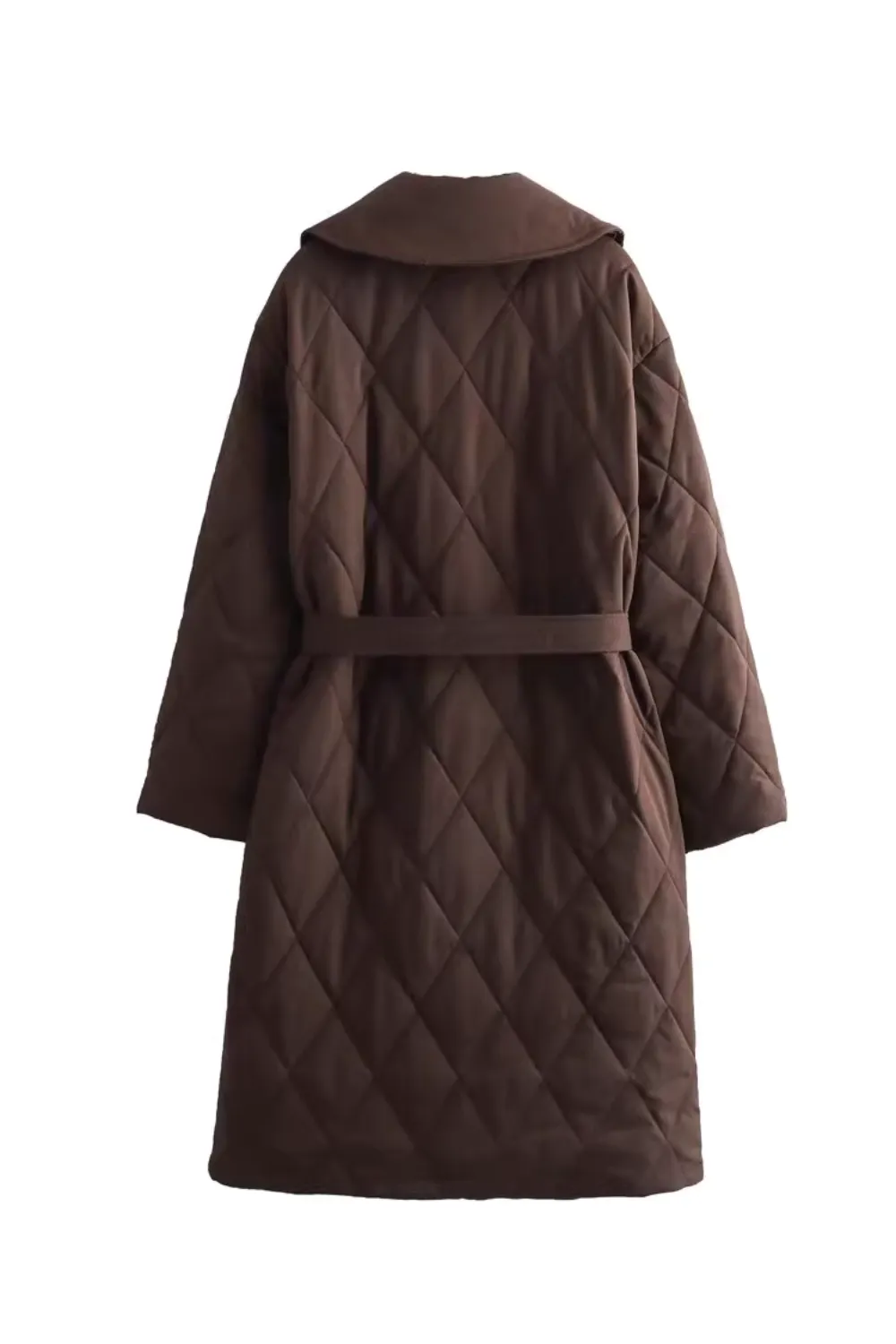 'Samantha' Diamond Quilted Button-down Coat (3 Colors) sold by Goodnight Macaroon product image thumbnail 4