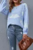 'Ray' Cloud Pattern Crewneck Sweater sold by Goodnight Macaroon