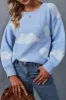 'Ray' Cloud Pattern Crewneck Sweater sold by Goodnight Macaroon