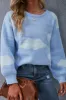 'Ray' Cloud Pattern Crewneck Sweater sold by Goodnight Macaroon