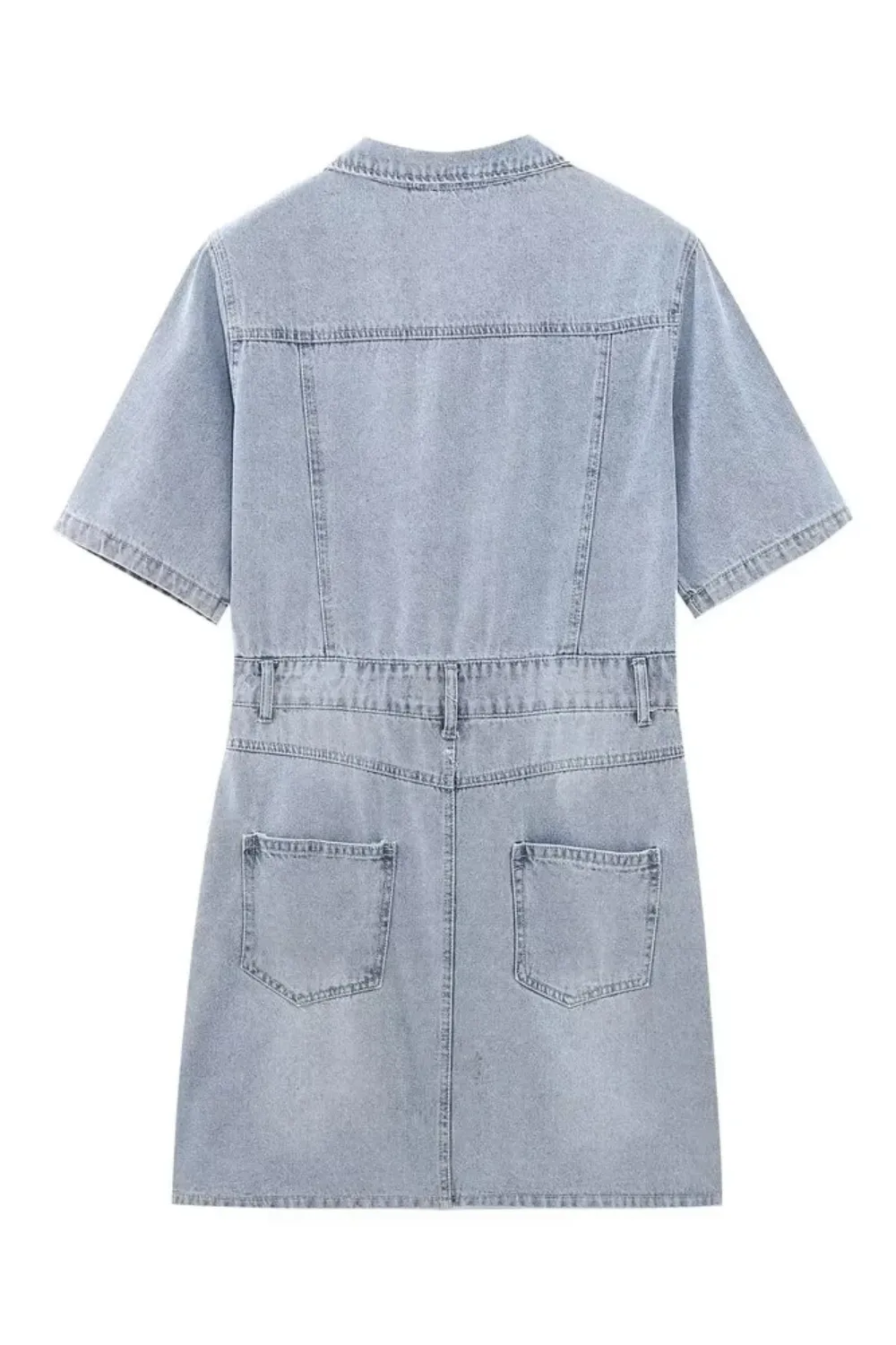 'Ellie' Denim Collared Dress sold by Goodnight Macaroon product image thumbnail 2
