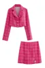 'Casey' Plaid Suit & High Waist Skirt sold by Goodnight Macaroon