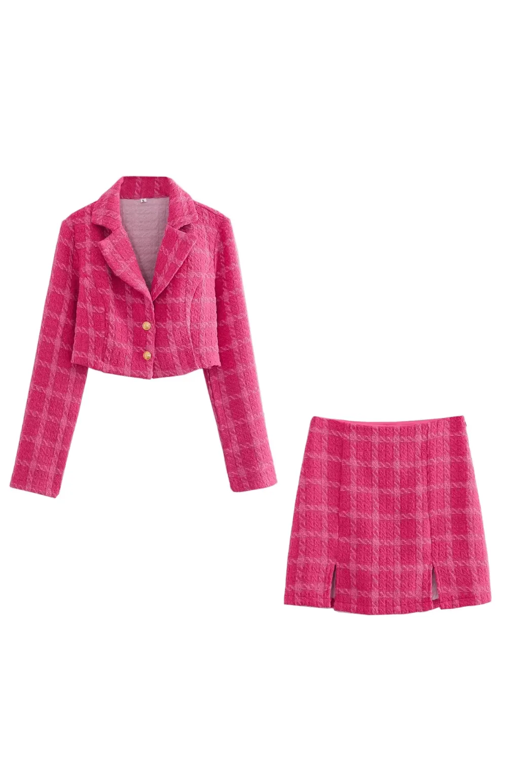 'Casey' Plaid Suit & High Waist Skirt sold by Goodnight Macaroon
