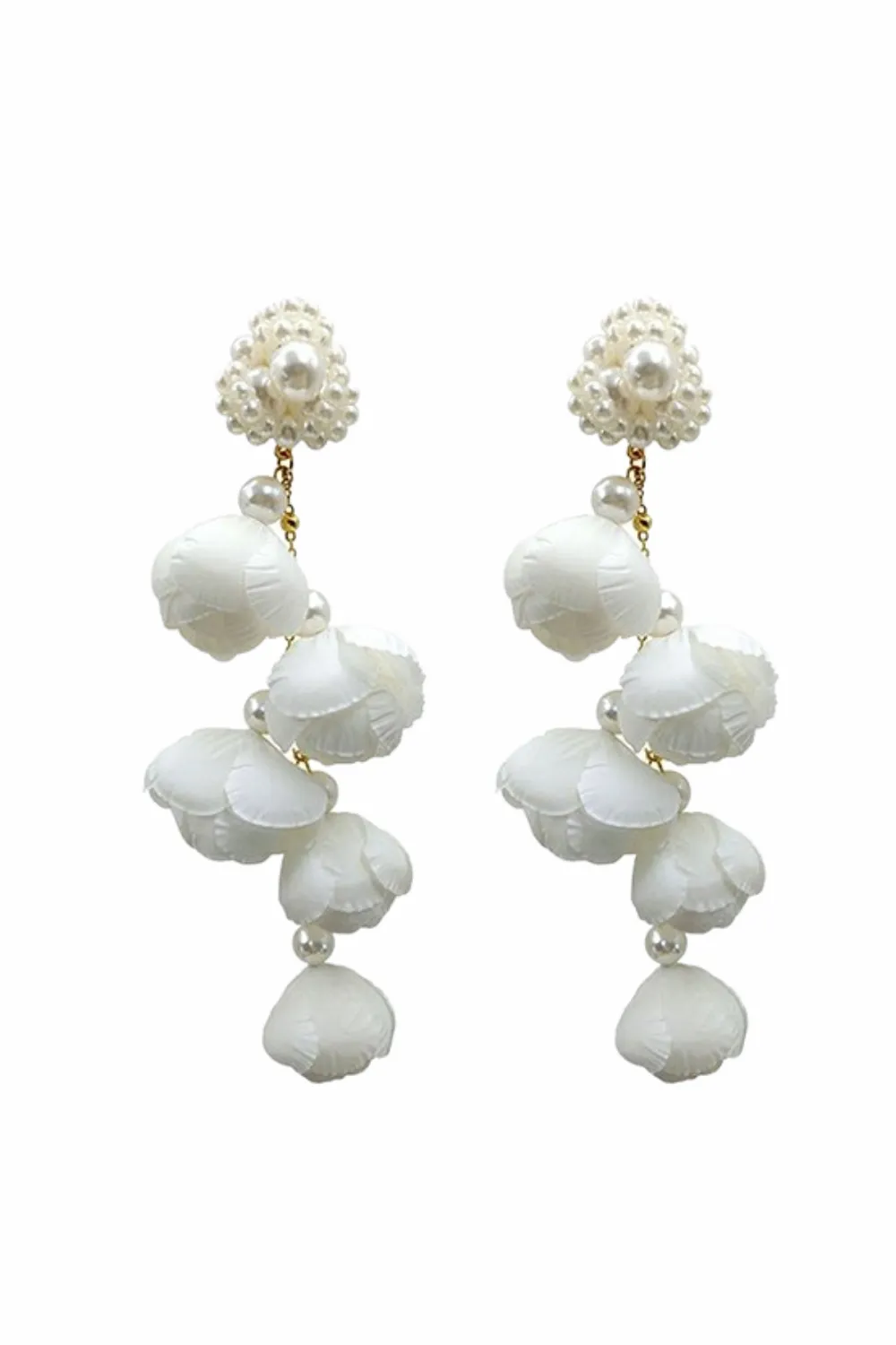'Annabelle' Flower Drop Earrings (2 Colors) sold by Goodnight Macaroon product image thumbnail 2
