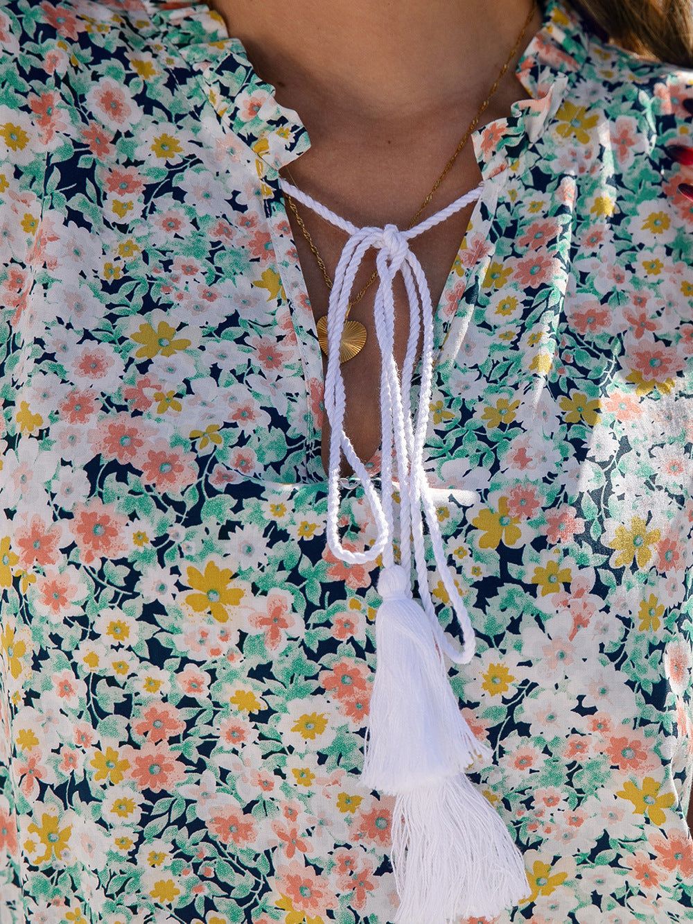 Sleeveless Floral Printed Top #165521 sold by Goodnight Macaroon product image thumbnail 5